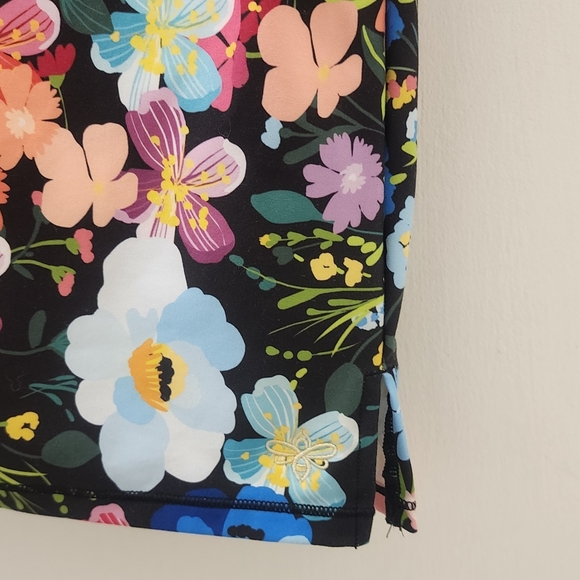 Johnny Was Bee Active Polo Tennis Floral Dress with Striped Collar, Size Small. - Picture 8 of 11